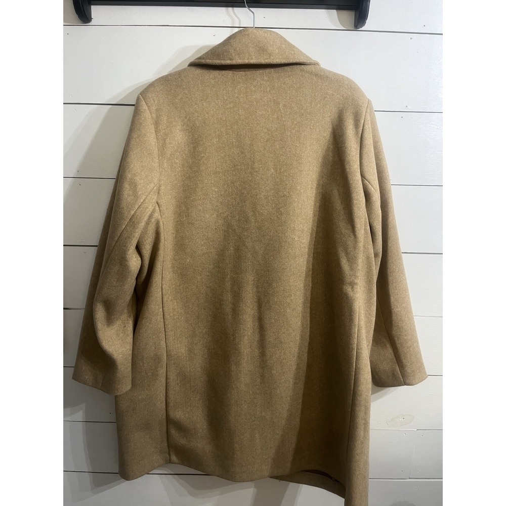 Old Navy Oversized‎ Soft Brushed, Button-Front Coat Size X-Large Tan Beige - Picture 3 of 5